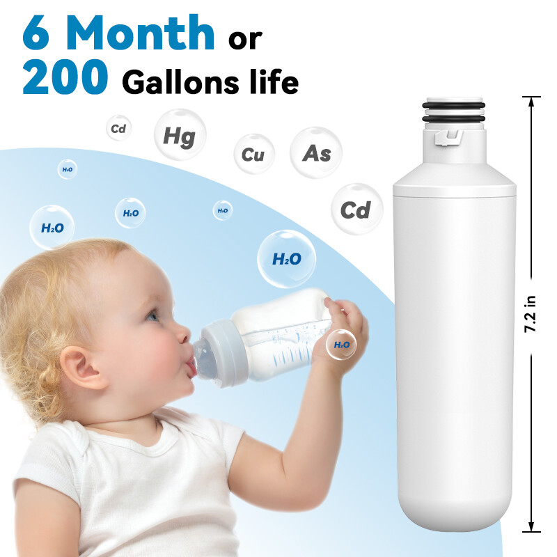 4 PACK Refresh Refrigerator Ice Water Filter for LG LT1000P ADQ747935 new White
