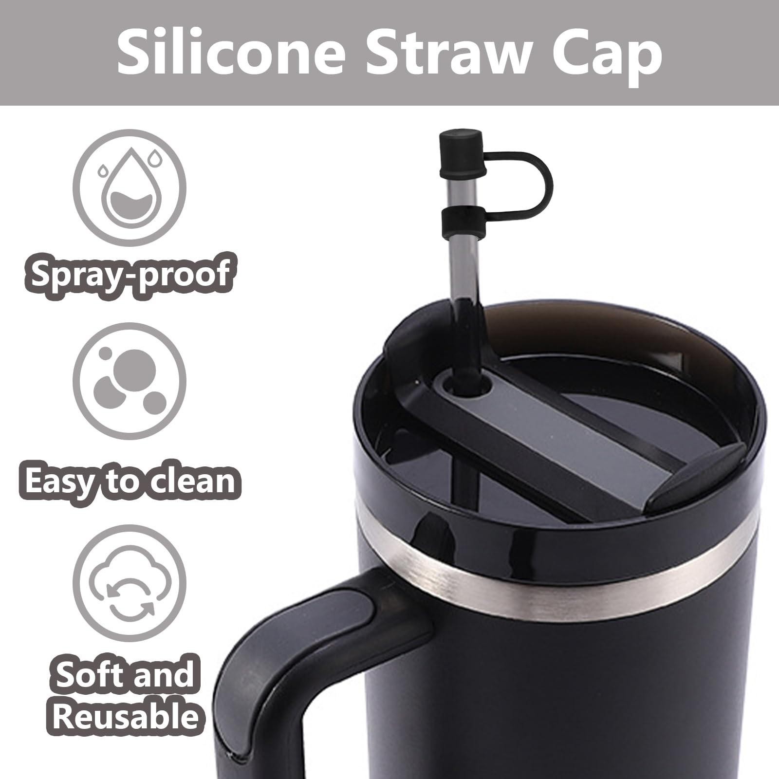 6PCS Silicone Straw Covers Cap Compatible with Stanley Cup 30-40 oz Tumbler with