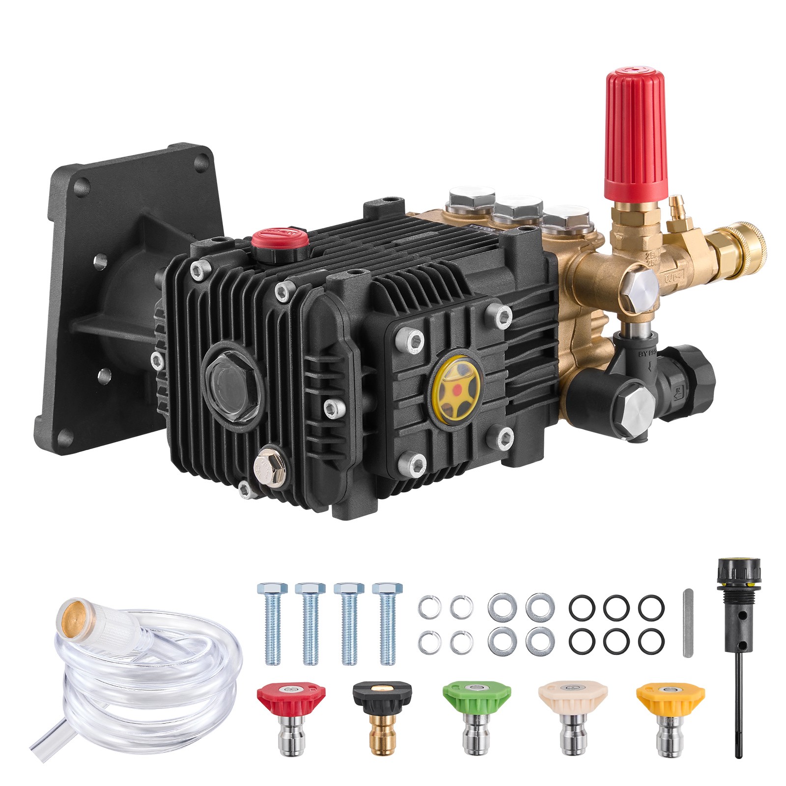 Pressure Washer Pump 1″ Shaft Horizontal Triplex Plunger 4300 PSI 4.4GPM