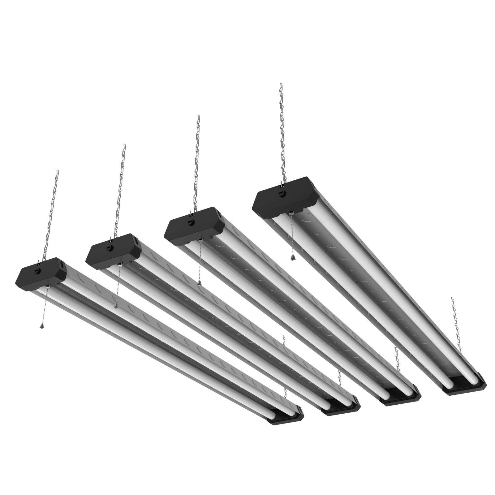 4-PACK 4′ LED Shop Light Heavy Duty Linkable Fixture 5500lm Bright White Garage