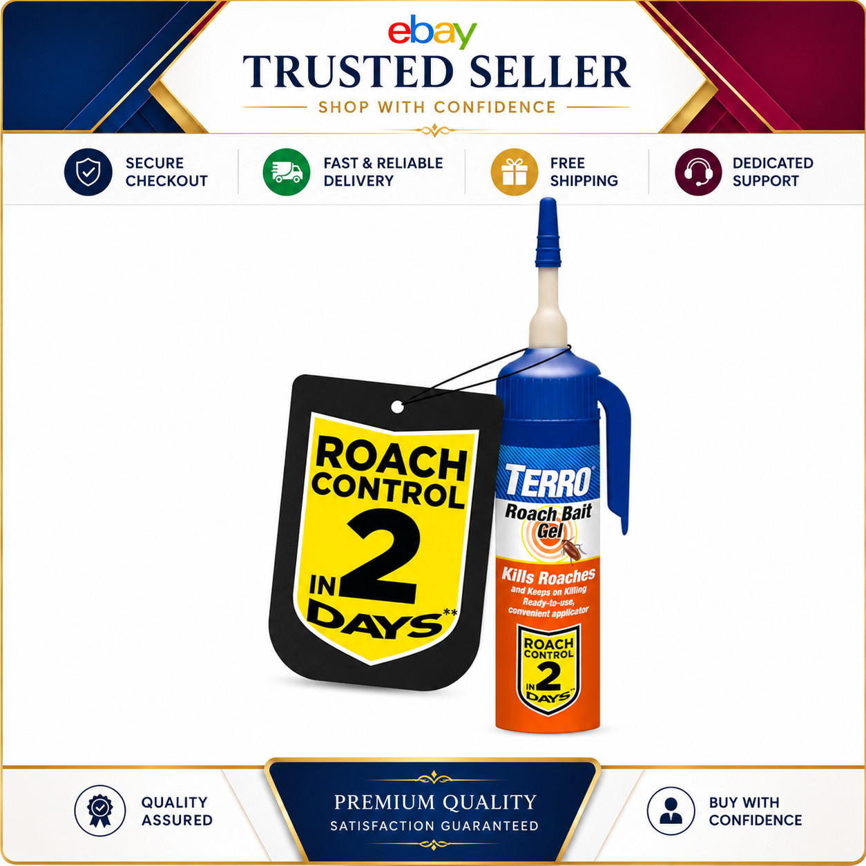 Terro T502 Roach Killer Gel – 3 oz Bait for German, Oriental & American Roaches.