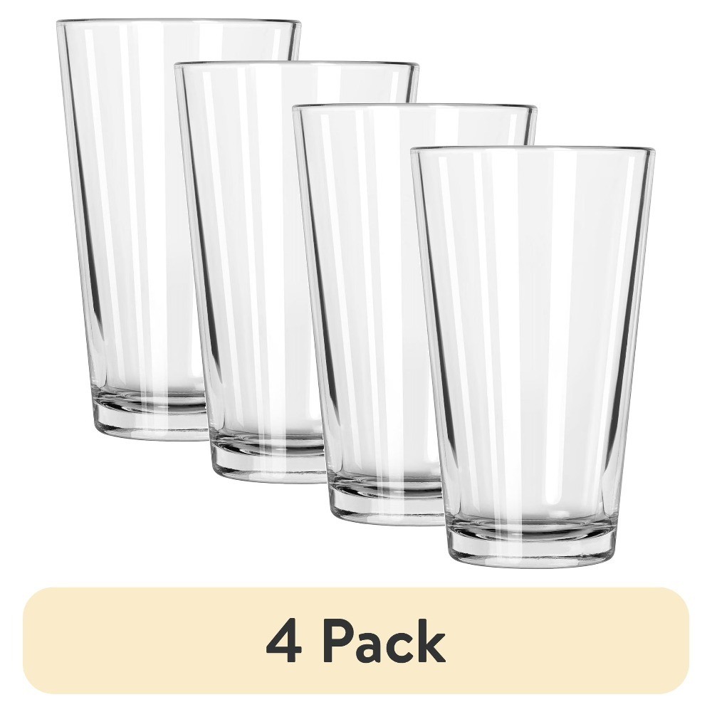 (4 pack) 16 oz Clear Pint Glass