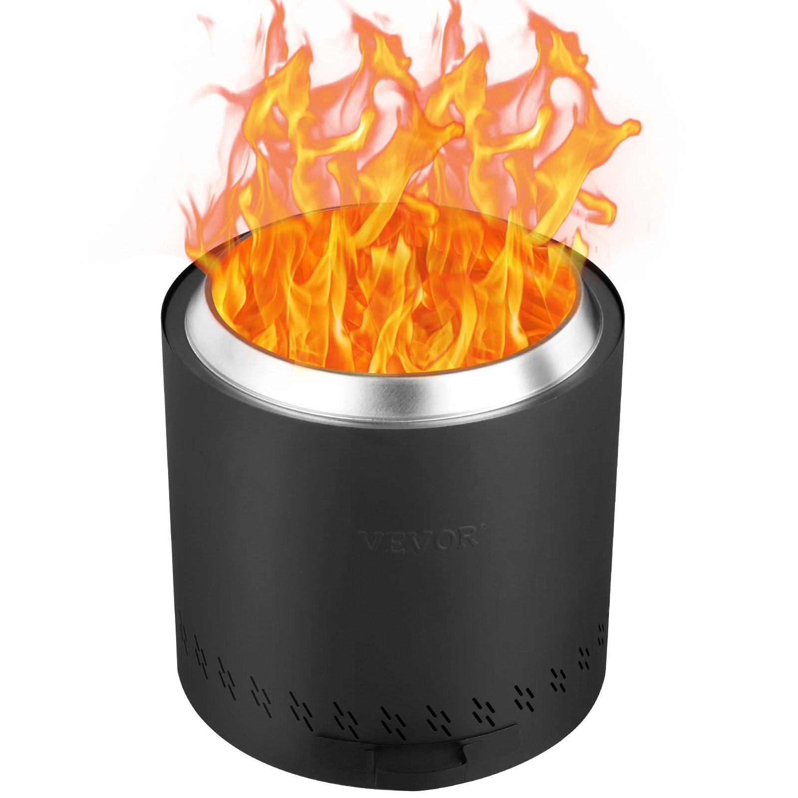 Smokeless Fire Pit Stove Bonfire, H: 15.4 in x Dia: 15.7 in ,Wood Burning Firepl