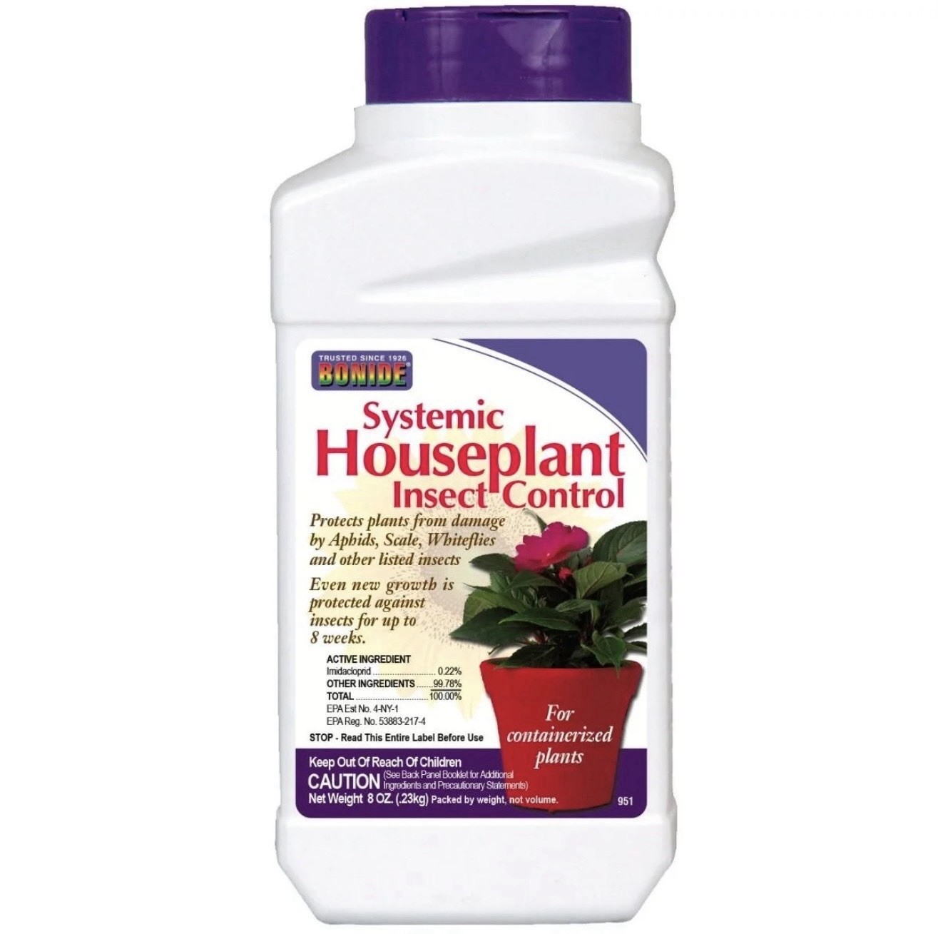 Bonide Systemic Houseplant Insect Control, 8 oz Ready-to-Use Granules for Indoor