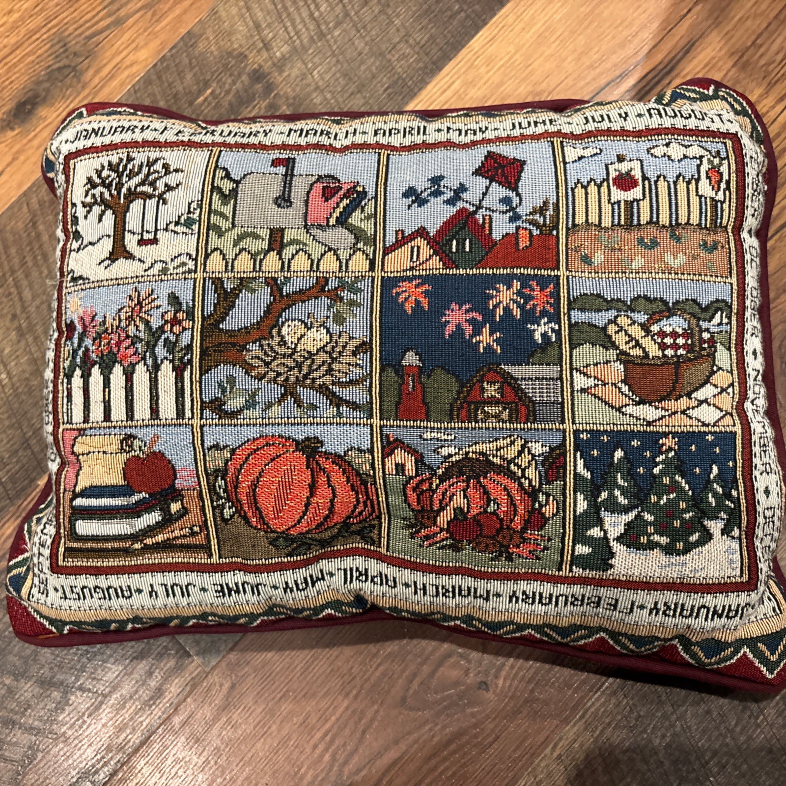 16 X 11 Rectangular Throw Pillow With 12 Months Of The Year Super Clean
