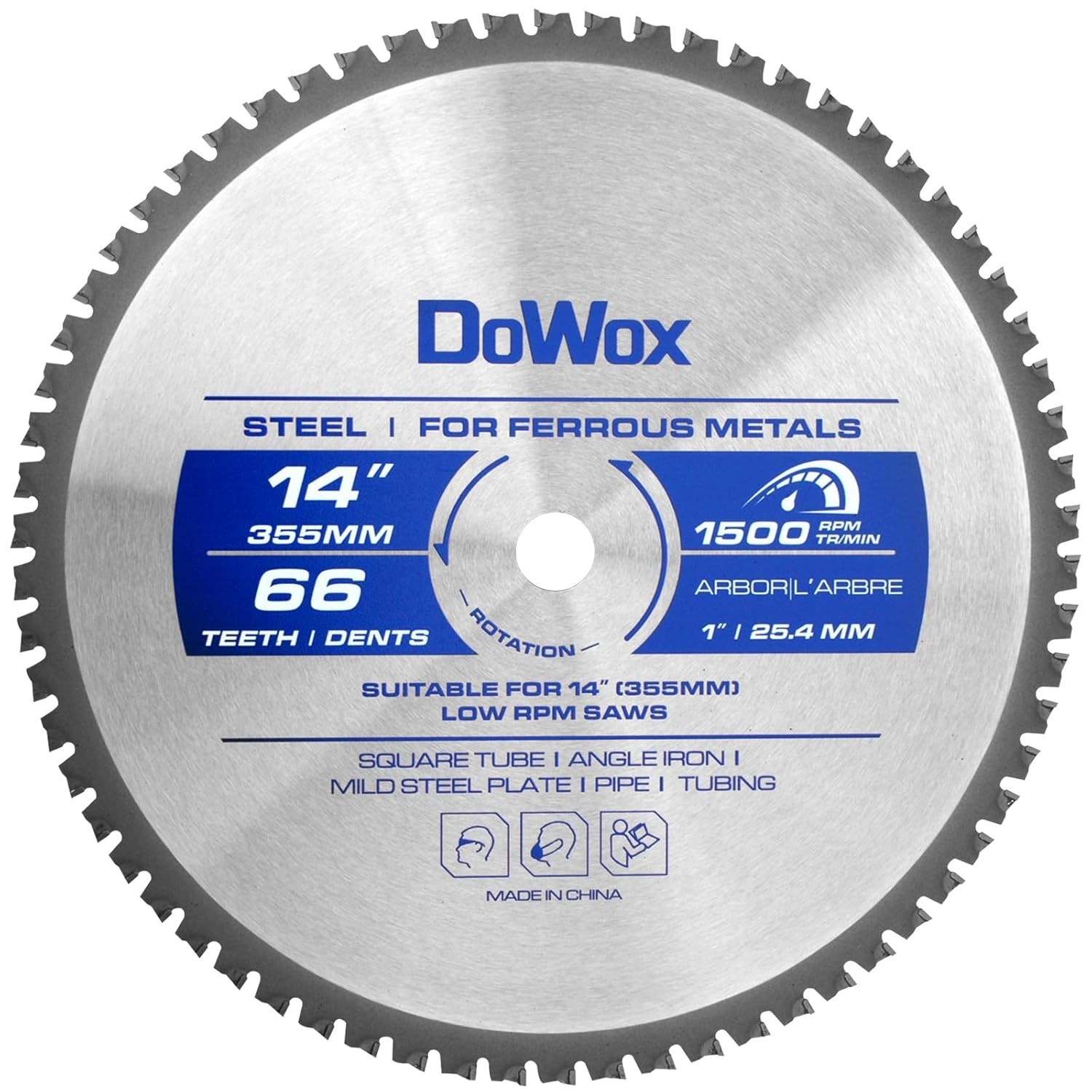 14-Inch Metal Cutting Saw Blade, 66-Tooth, for Evolution 14 Inch Chop Saw and…