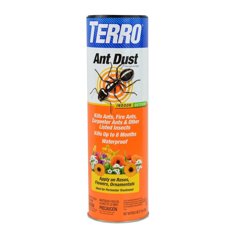 Terro Ant Dust Indoor/Outdoor Use Kills Ants, Fire Ants, Carpenter Ants 1 lb
