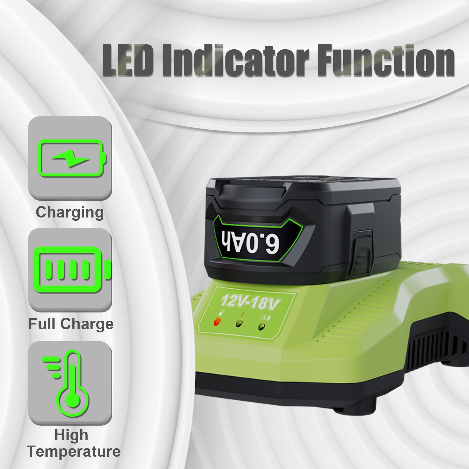 2PACK p108 Battery For RYOBI 18V Battery High Capacity Battery 6.0Ah Lithium