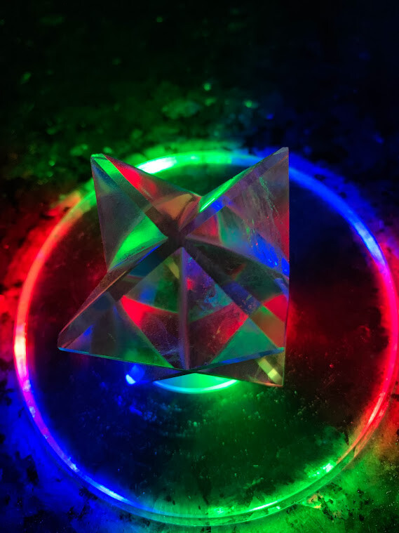 Acrylic Ultra-Thin Multicolor LED Light Base for Minerals Crystals Displaying