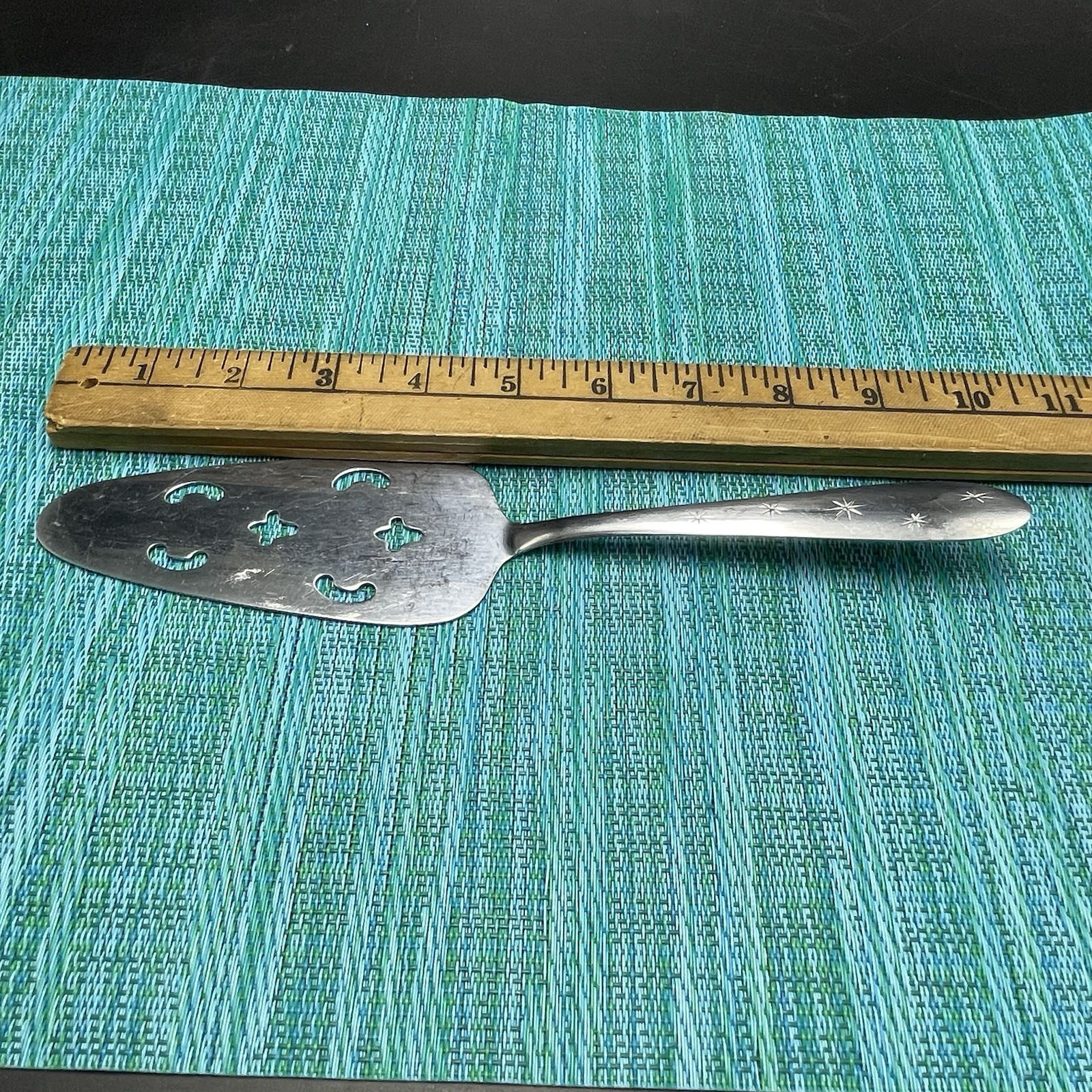 Marcrest MCF1 Atomic Starburst PIE SLICER SERVER Stainless 5 Stars MCM Vtg USA