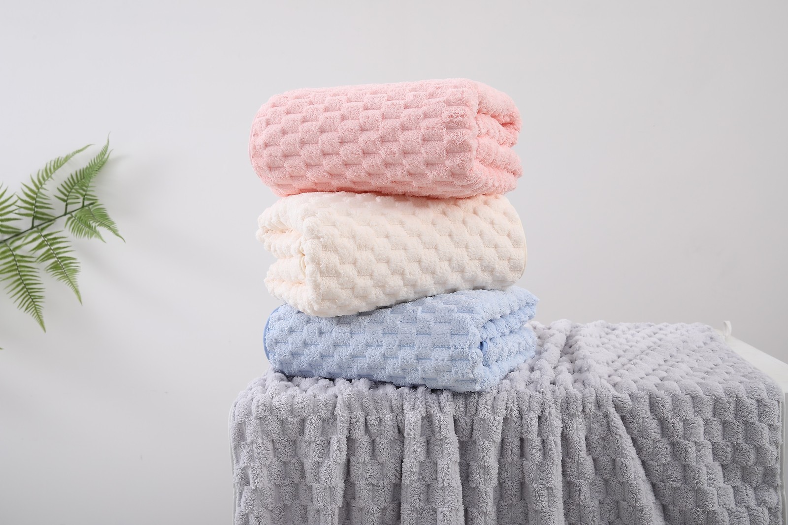 3PCS Bath Towel Set flannel Super Soft Bath Towels Set Dry Hair Cap Face Towels