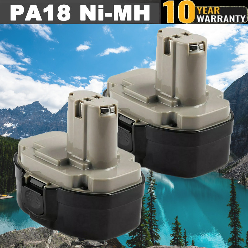 2-Pack for Makita 18V Ni-Mh Battery 1822 1834 1823 1833 1835 PA18 192826-5 4.8Ah