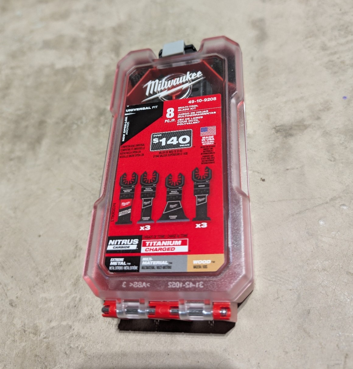 Milwaukee 8pc Universal Fit Oscillating Tool Blade Kit w/Nitrus Carbide