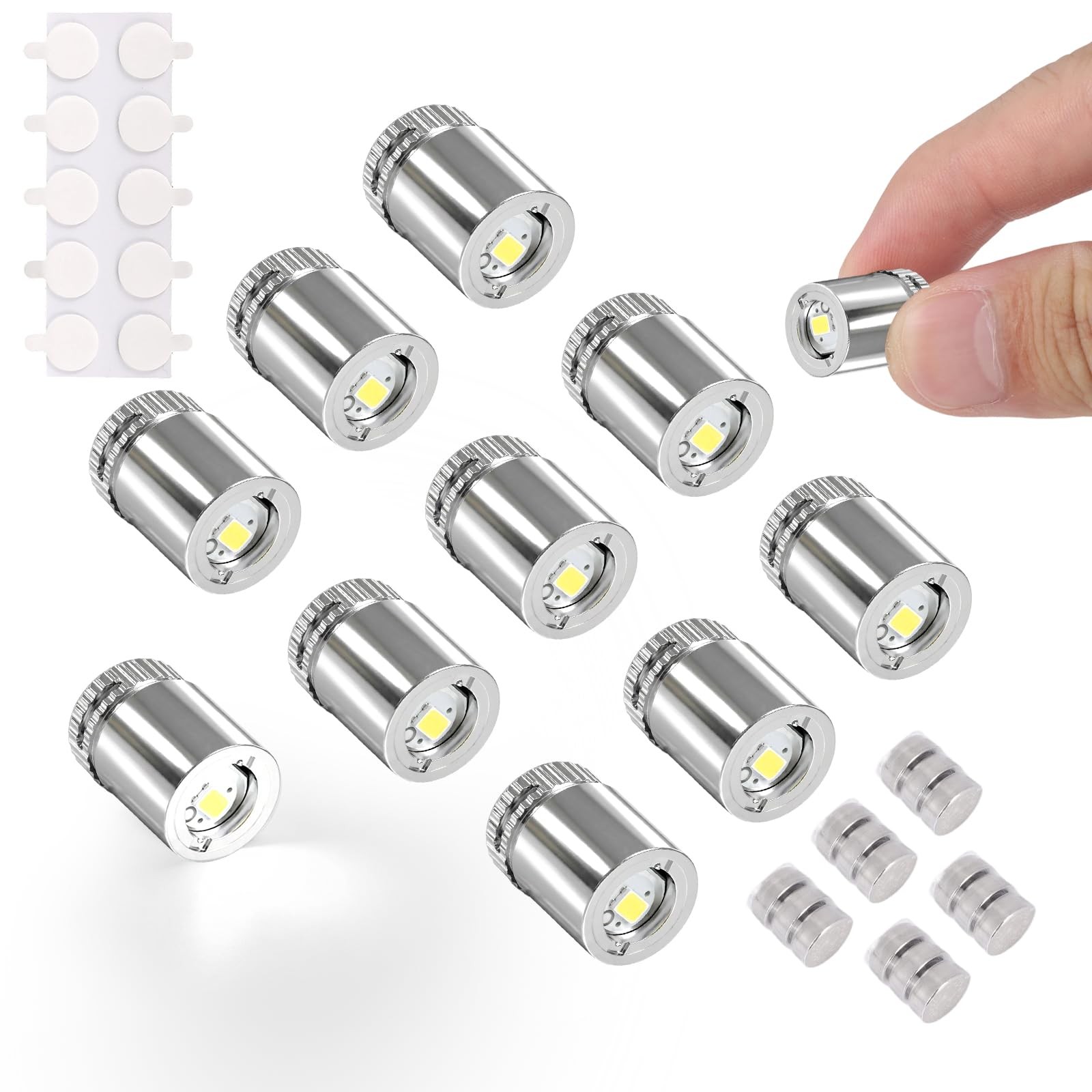 Unbranded Mini LED Lights, Cold White, 10pcs, 1.5x1cm, for Model Doll, DIY