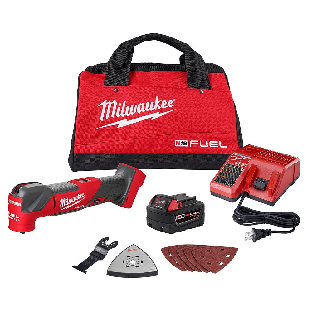 Milwaukee 2836-21 M18 FUEL Cordless Oscillating Multi-Tool Kit, 18V, 10,000 RPM