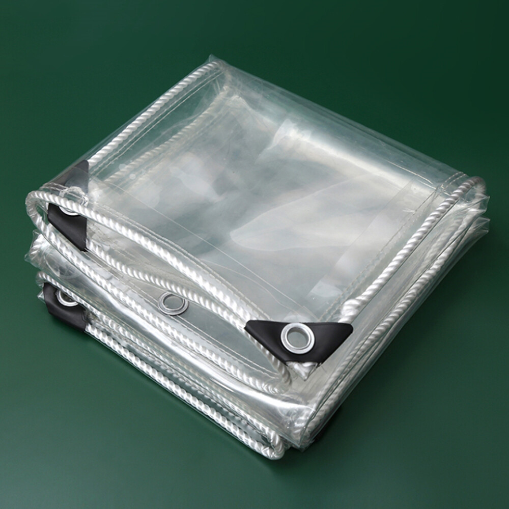 Clear Waterproof Cover Tarp Dustproof Rainproof Tarpaulin Sheet Cover for Garden