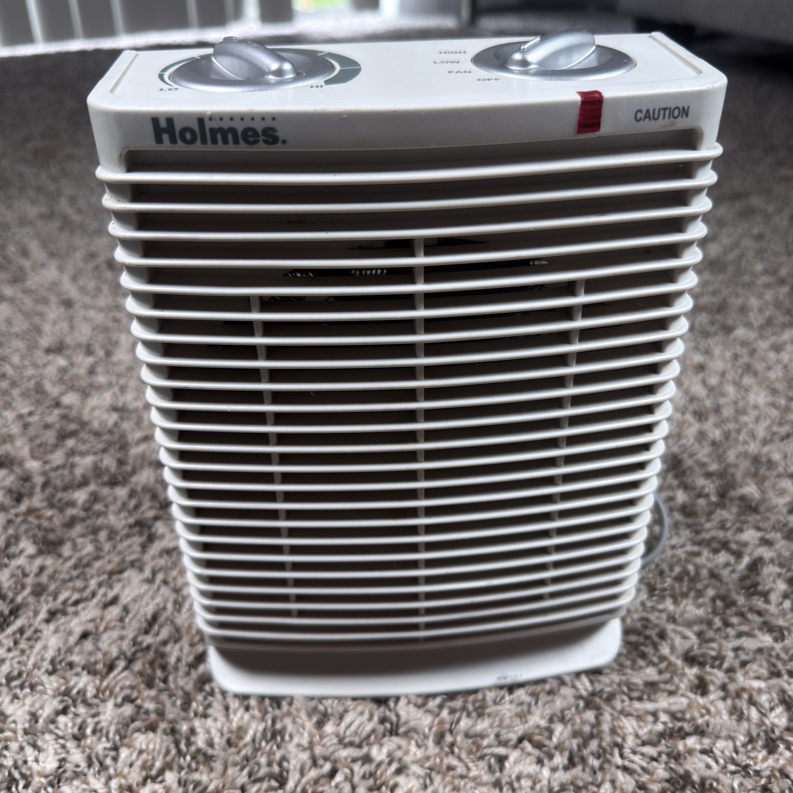 Holmes Model HFH-110 Portable Dsktop Heater Multiple Setting Fan Tested & Works