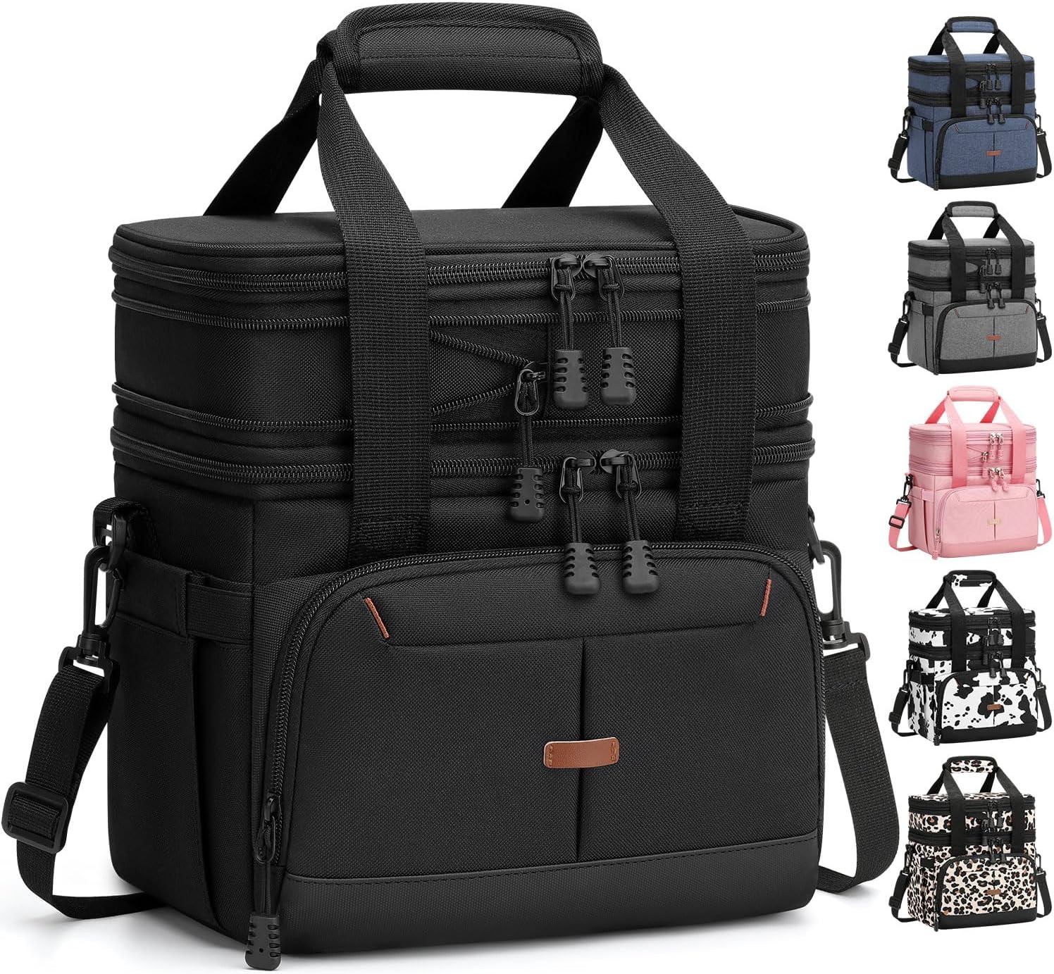 Lunch Box For Men Women Double Deck Insulated Lunch Bag For Men Woman Leakproof