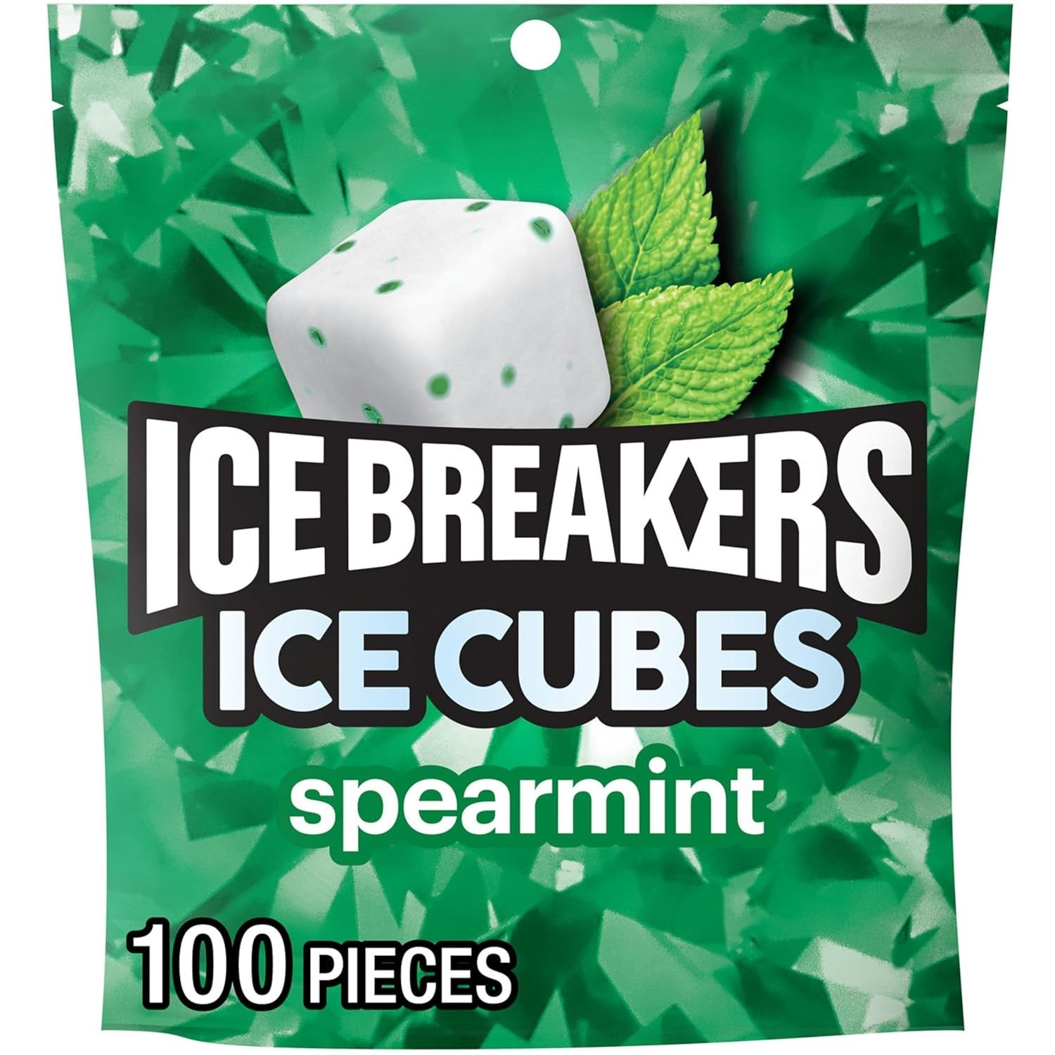 Refreshing Spearmint Sugar-Free Gum Pouch – 100 Pieces for Anytime Enjoyment