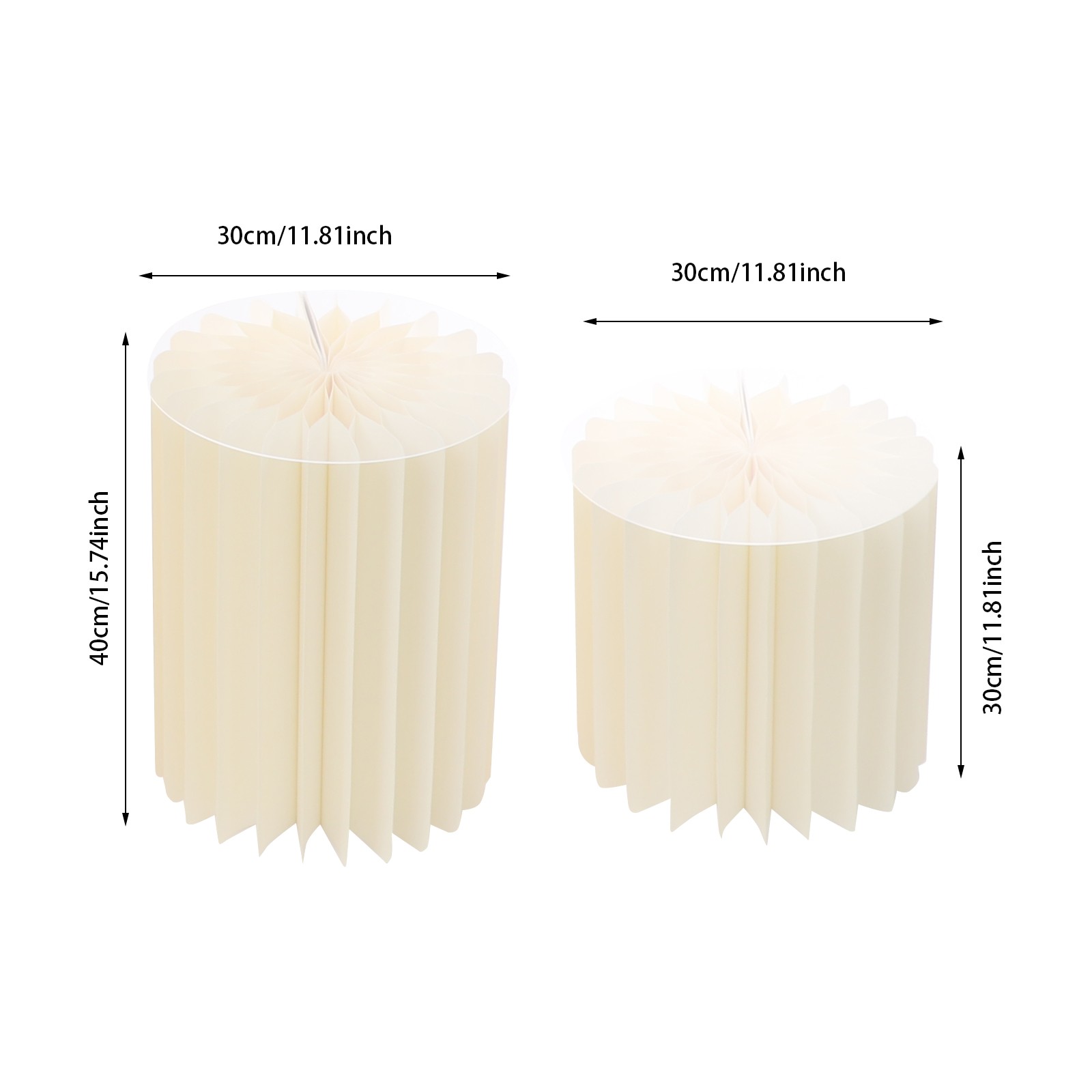 7-Piece Foldable Paper Column Display Stands for Wedding Decor and Flowers