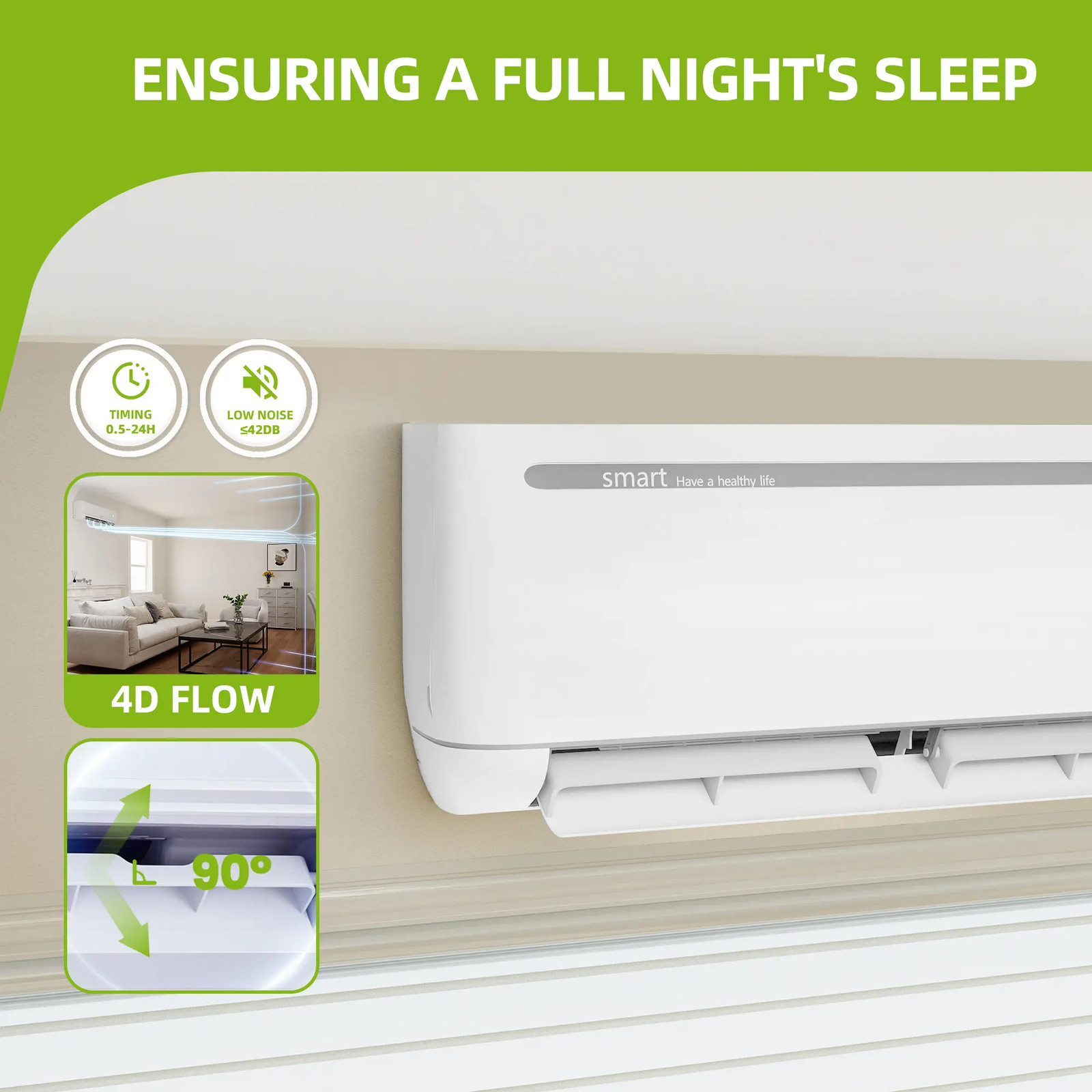 YITAHOME 12K BTU Wifi Mini Split Air Conditioner Heat Pump System 20 SEER2 115V
