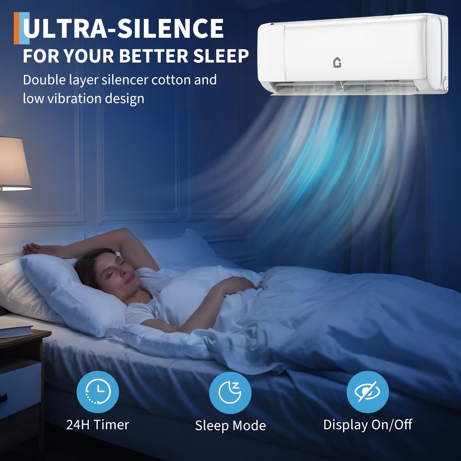 24000 BTU Mini Split Air Conditioner 19 SEER Inverter AC Unit and Heat Pump 230V