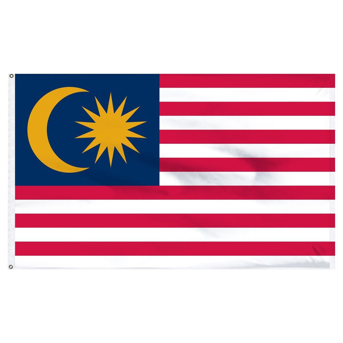 3×5 Malaysia Borneo Asian Flag 3’x5′ Banner Grommets Fade Resistant Premium