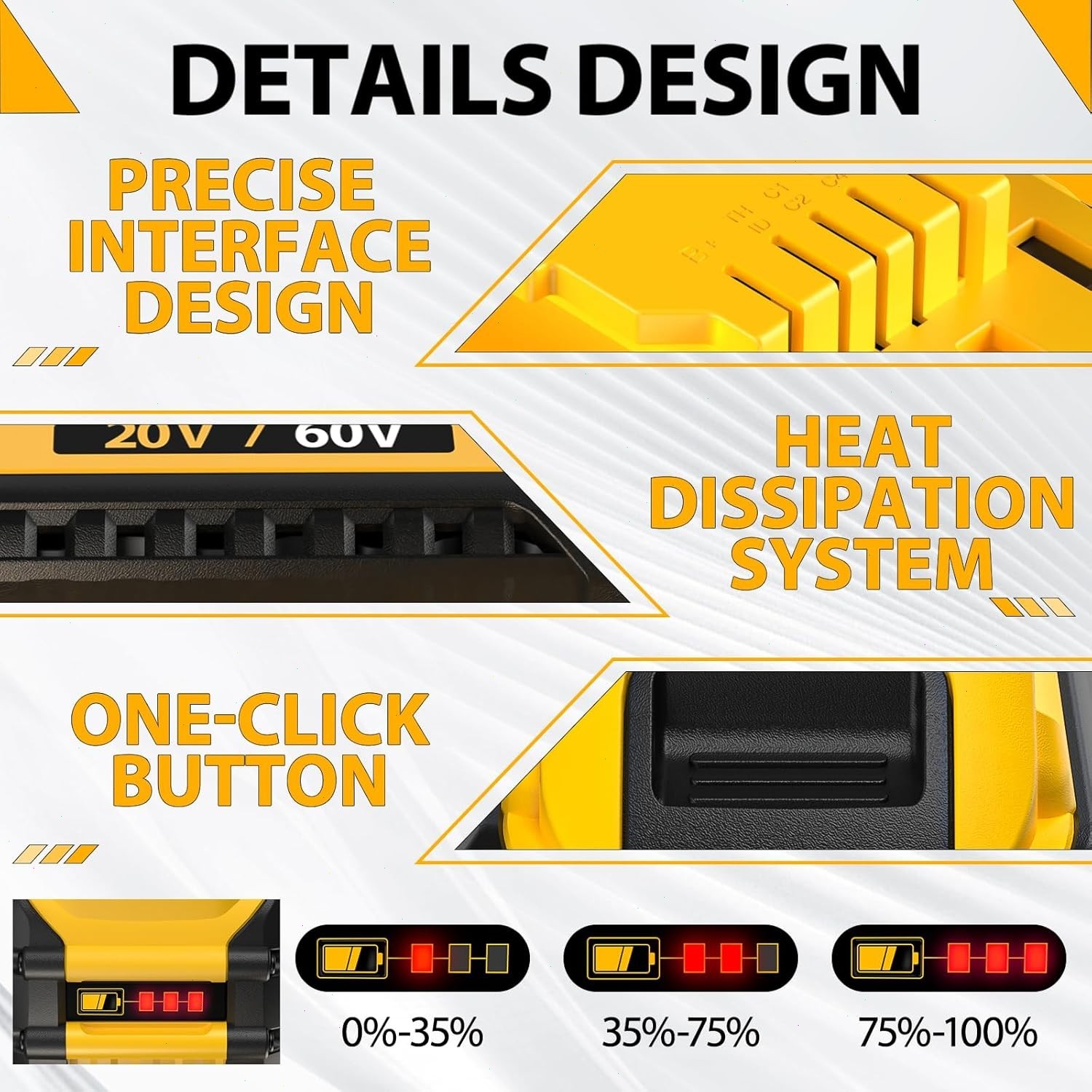 For Dewalt DCB609 20V/60V MAX FLEXVOLT 12.0Ah Lithium ion Battery / Dual Charger