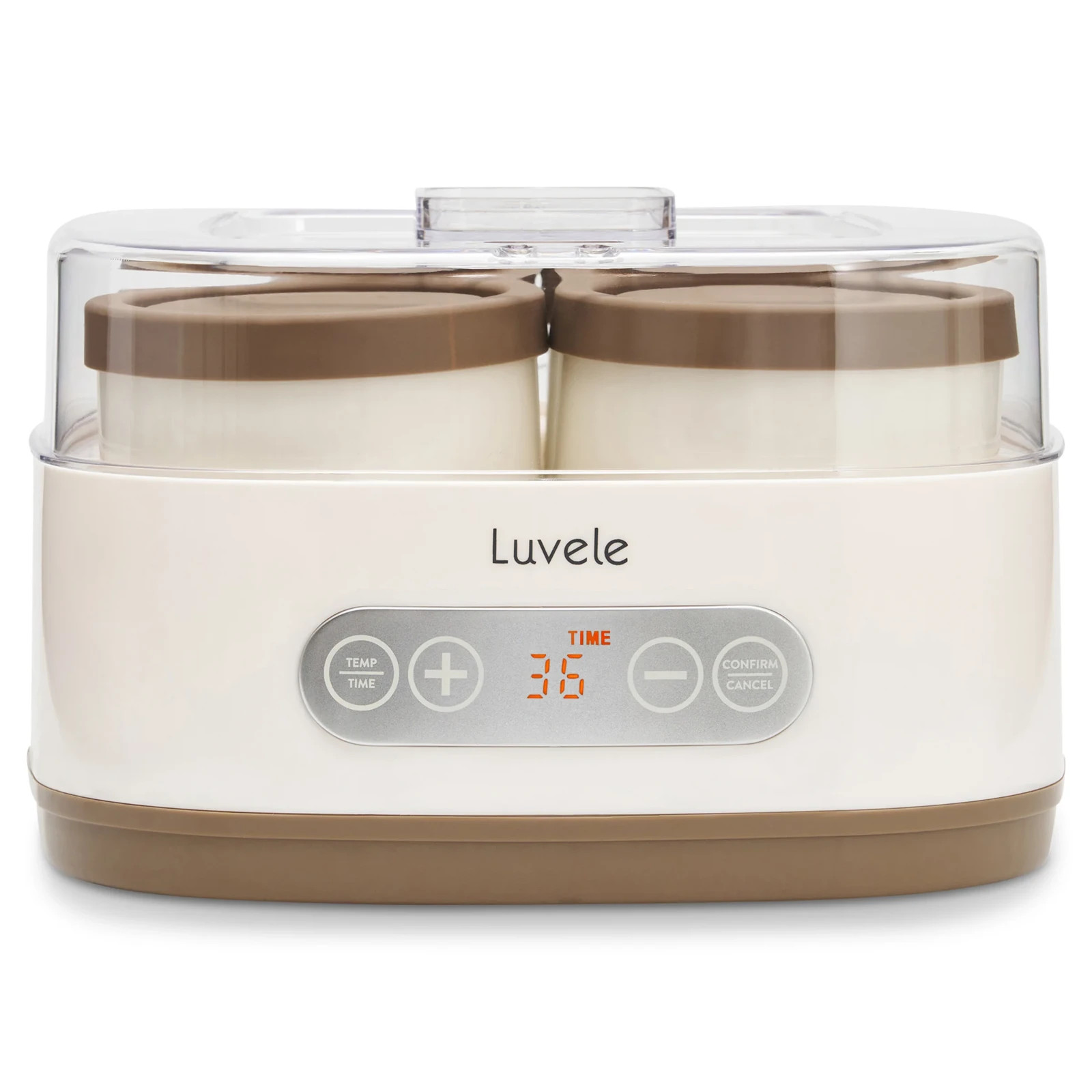 Luvele Pure Yogurt Maker LPYM300WUSA 36h Timer W/ 4 Ceramic 13.5oz Jars NewinBox