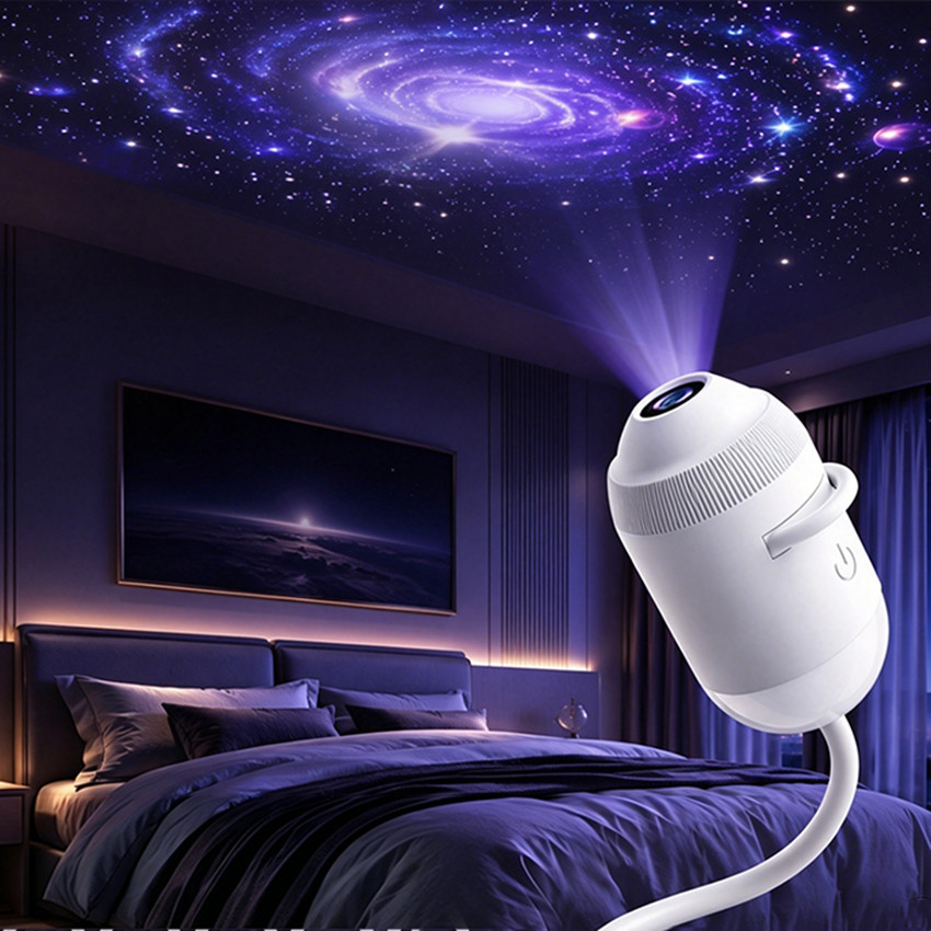 Galaxy Projector Night Light, USB Galaxy Star Projector with 3/6/12/24 Films US