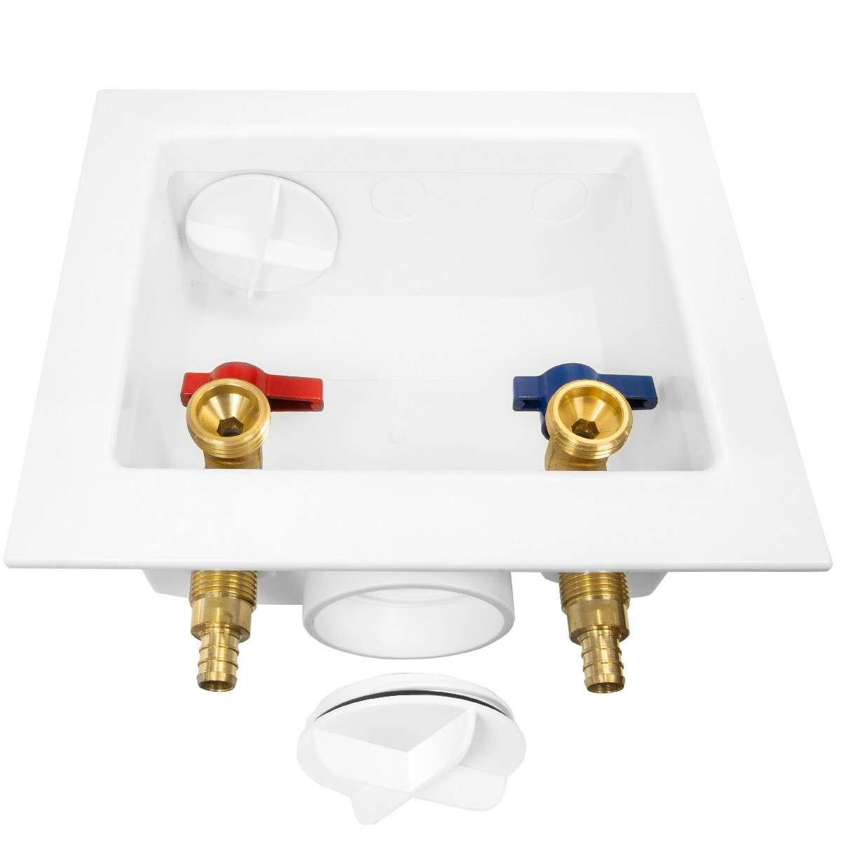 EFIELD Washing Machine Outlet Box , 1/4 Turn Brass Valves , 1/2″ Crimp Pex Inlet