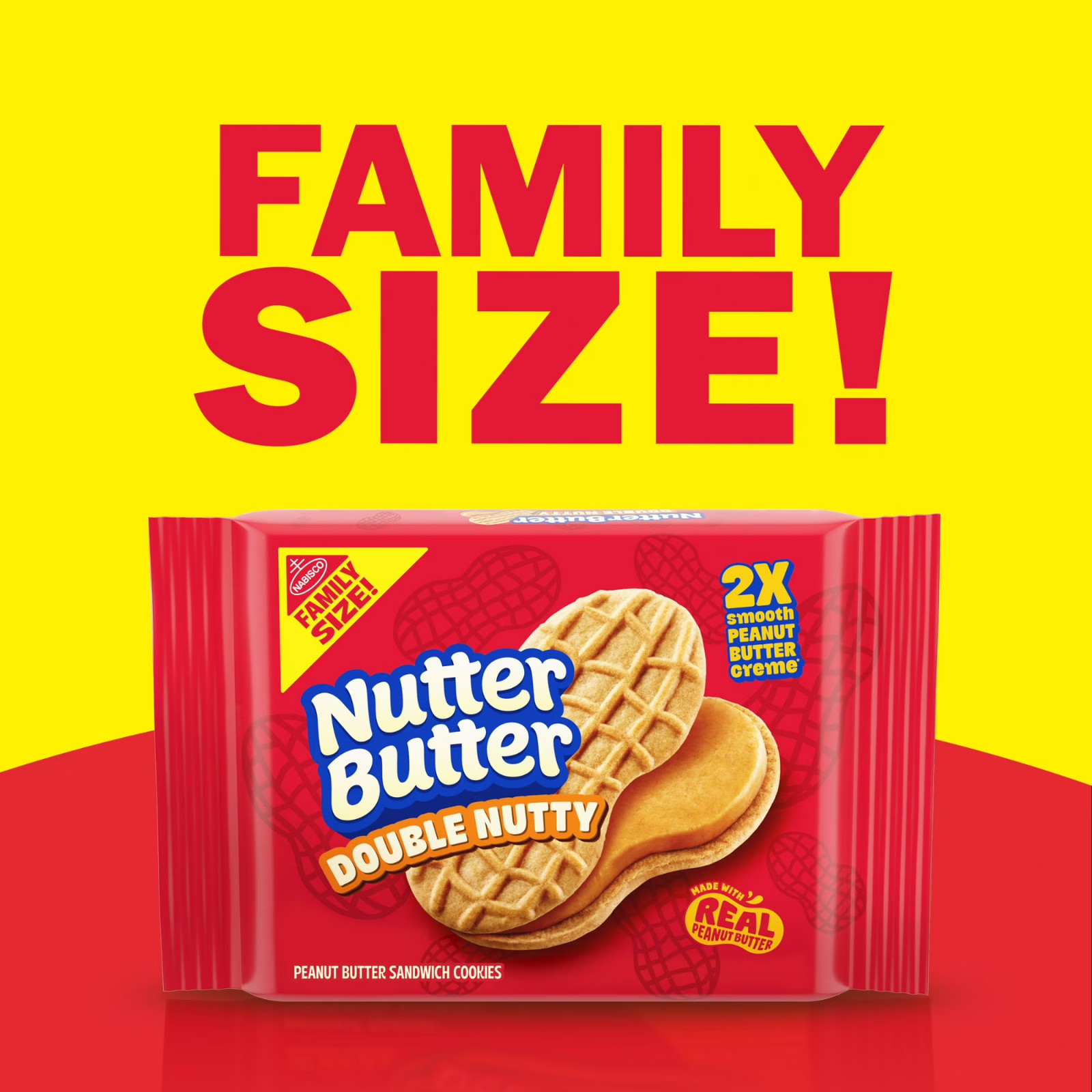 Nutter Butter double Nutty peanut Butter sandwich cookies 1 Pack (15.27 oz)…..
