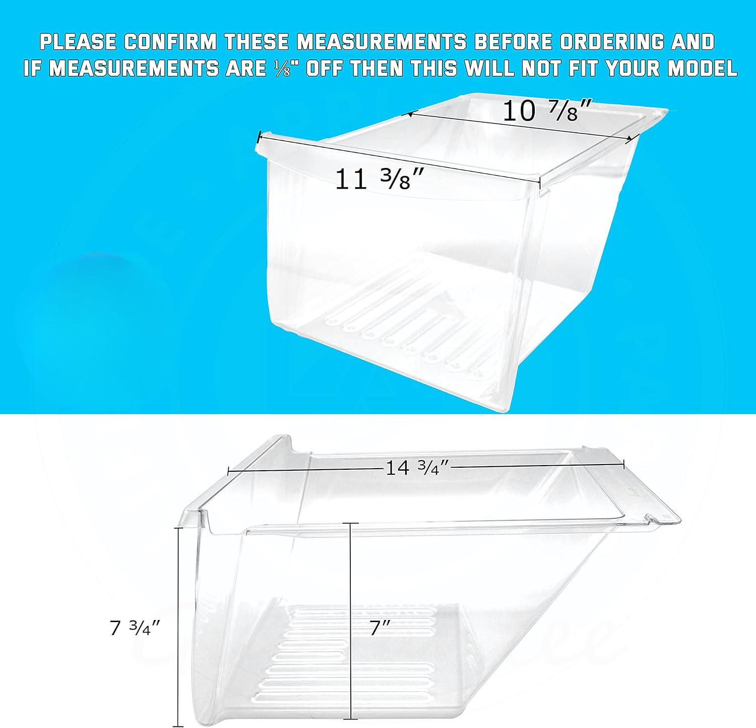 Crisper Drawer Compatible with Frigidaire Refrigerator 240364507 240364503