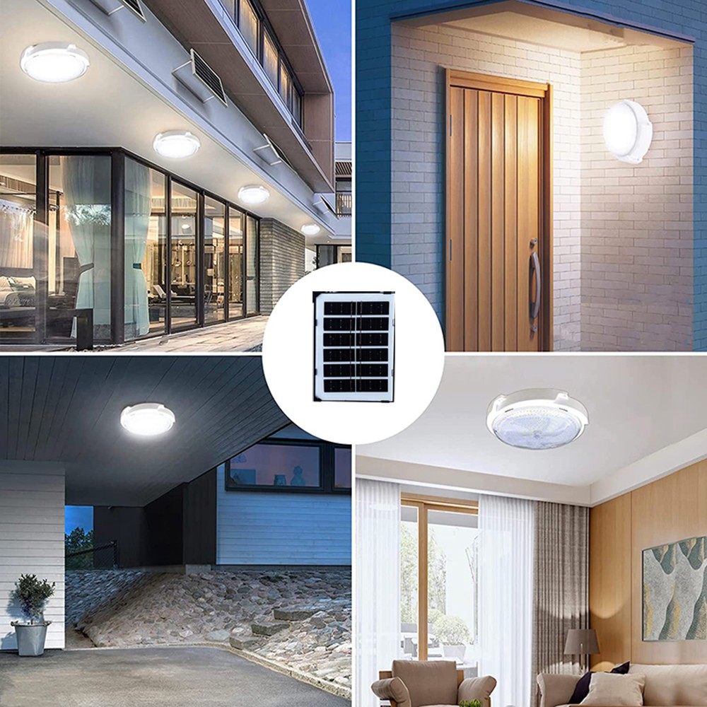 Solar Panel Powered Light Pendant Ceiling Lamp Indoor Outdoor Garden Shed Barn