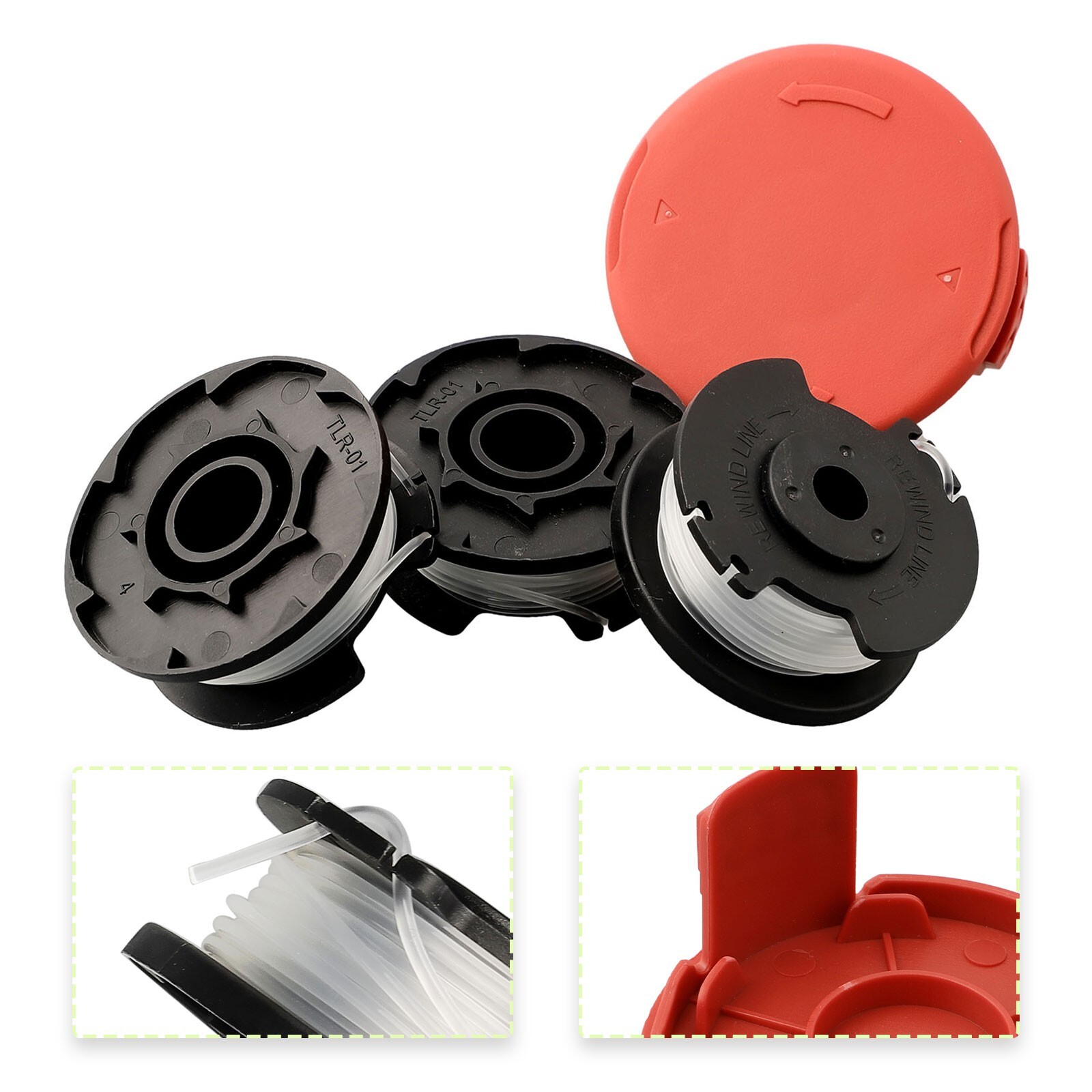 17FT / 5.2M Spool Trimmer Line Cap & Cover For Hyper Tough HT21 401 002 04 NEW