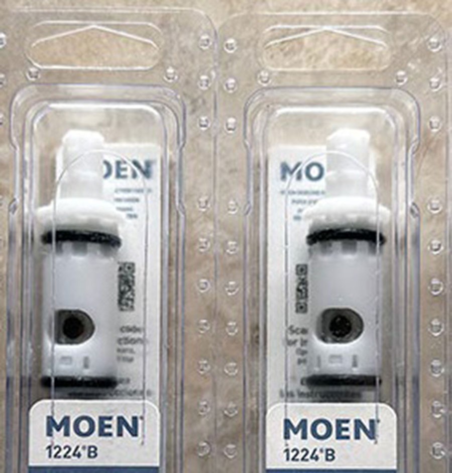 NEW 2 PACK GENUINE MOEN 1224 Two Handle Hot/Cold Faucet 1224B Cartridge USA MADE