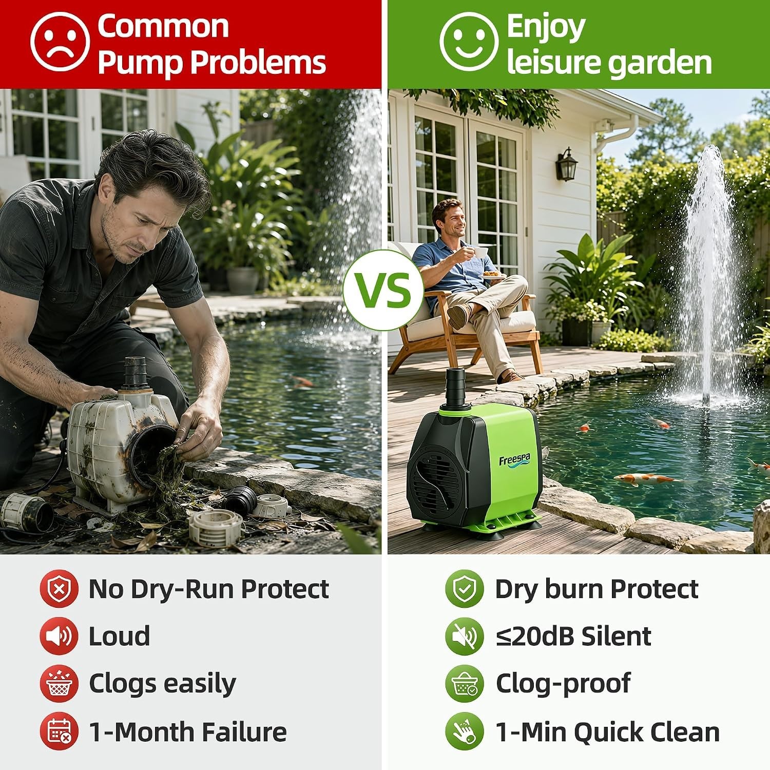 Whisper-Quiet Pond Pump with Adjustable Flow & Built-In Safety Features for Koi