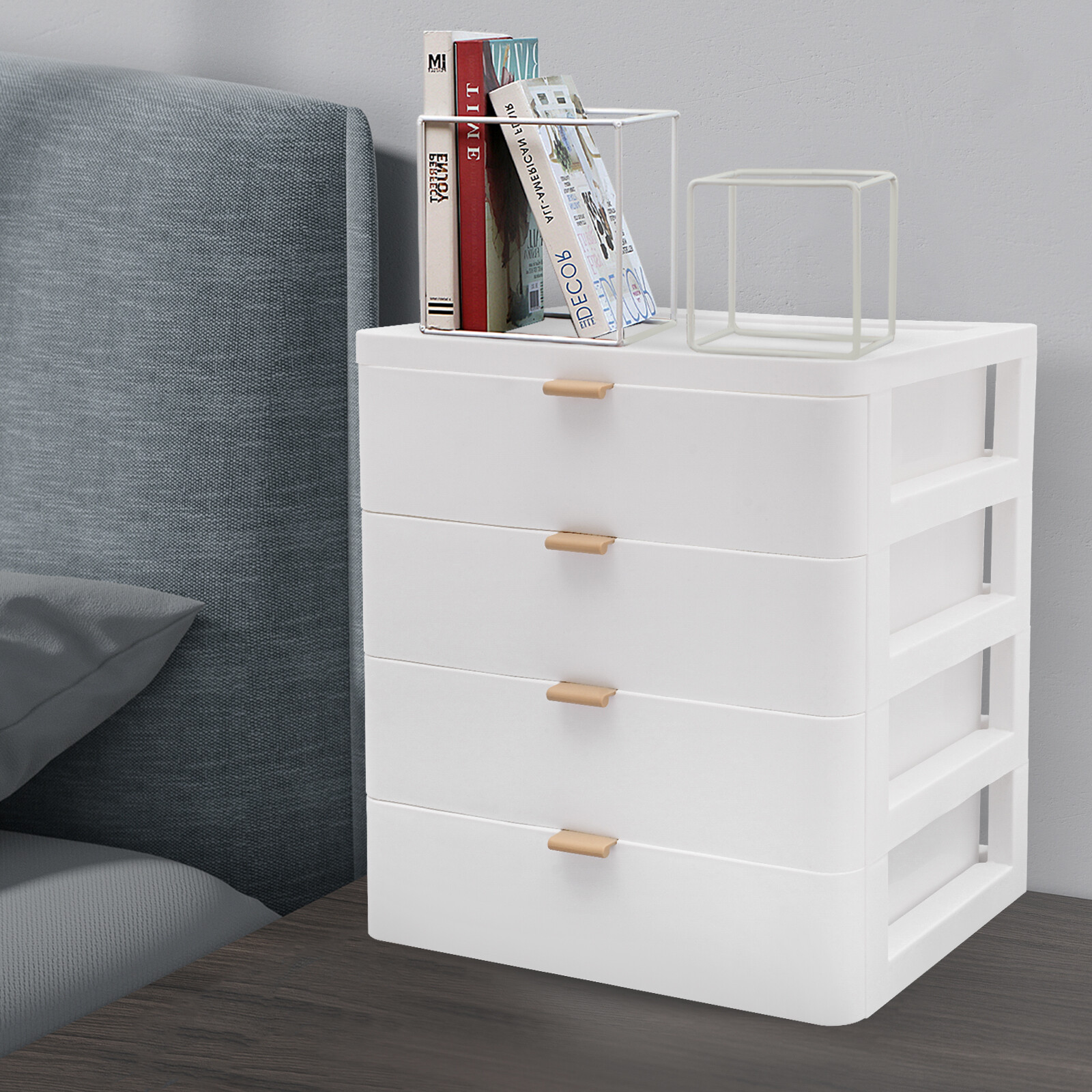 Tabletop Mount Storage Box Desk Organizer With Drawer 26*20.2*29cm For Office