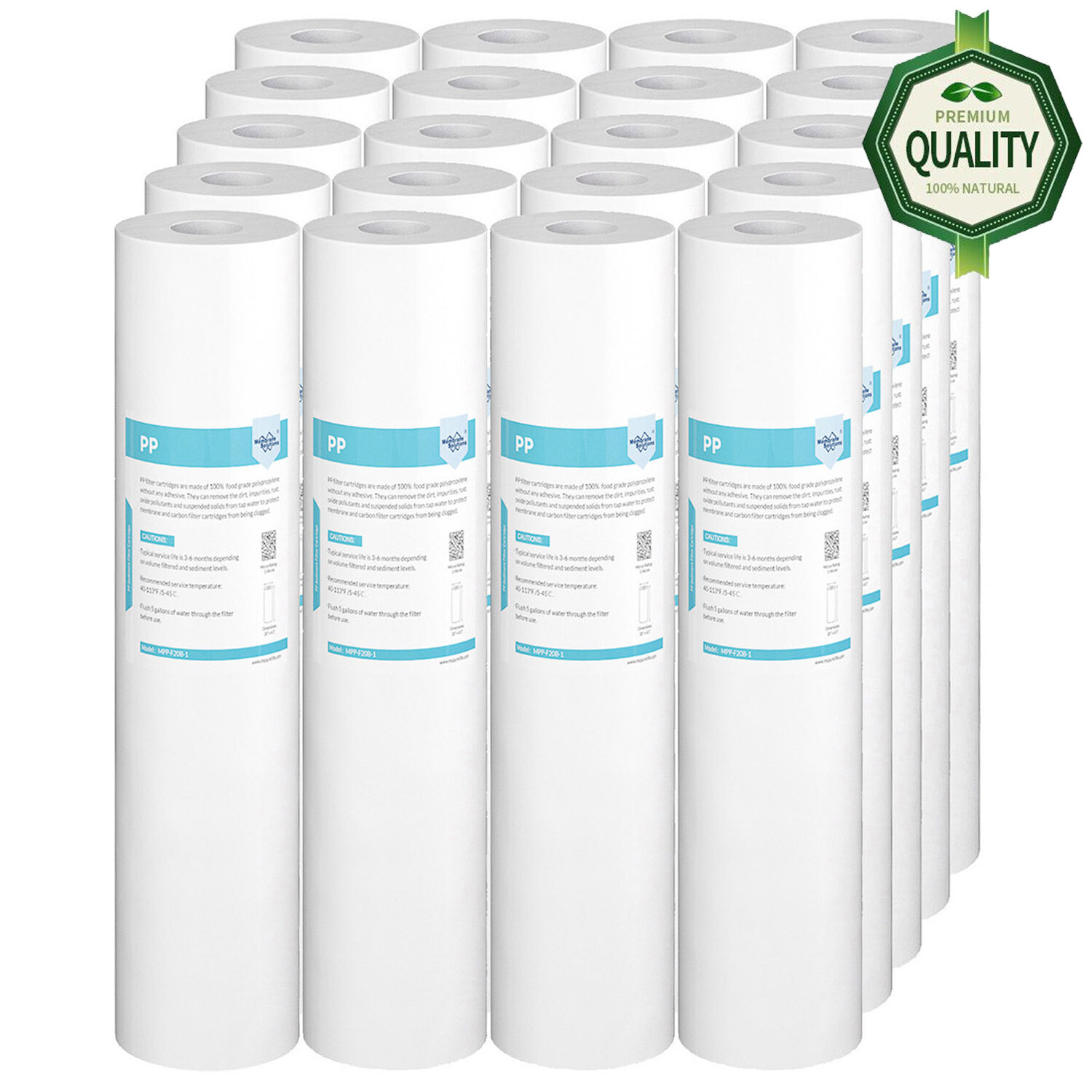 1/5 Micron 20×4.5″ Big Blue Sediment Water Filter Replacement Whole House 1-20PK