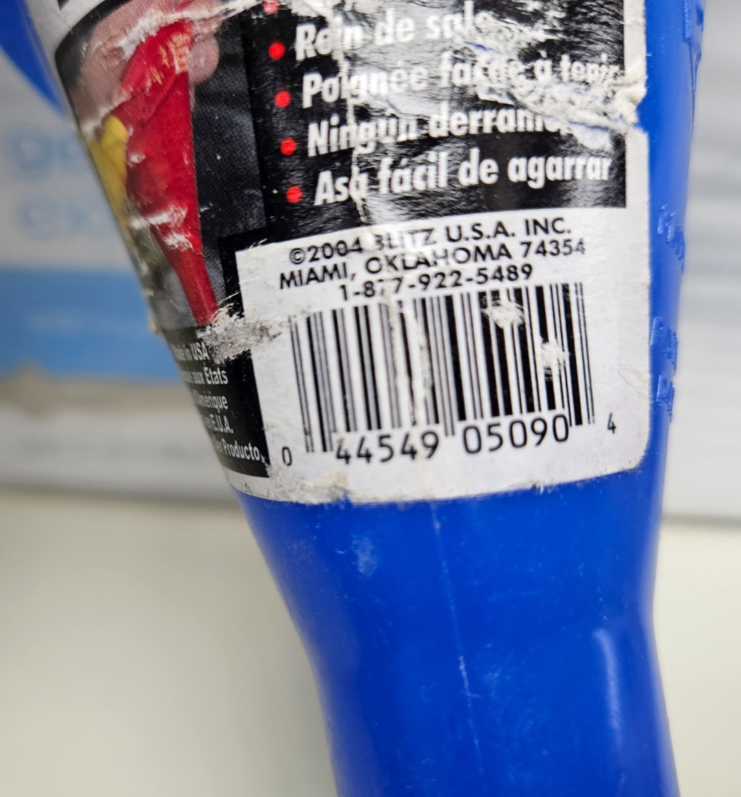 USED Blitz Large Blue Plastic Funnel Oval Oil for Automotive Use Spill Saver