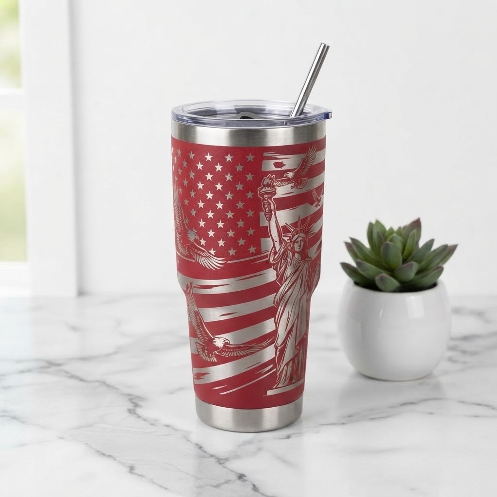 30oz CUSTOM DESIGNED RED YETI Quality Tumbler – CUSTOM DESIGN WORK INCLUDED