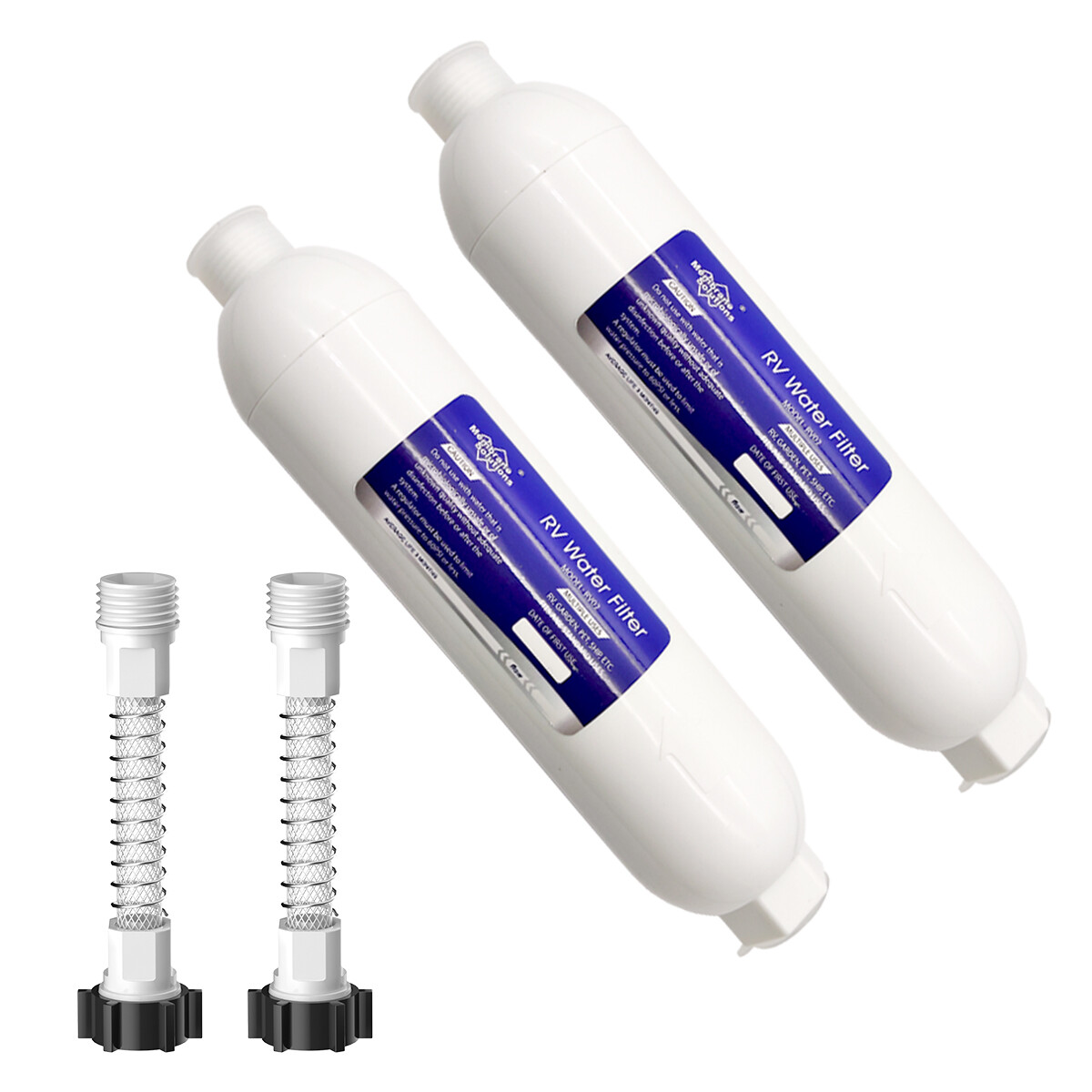 Camper RV Water Filter with Hose Protector, Inline Water Filter Reduces Chlorine
