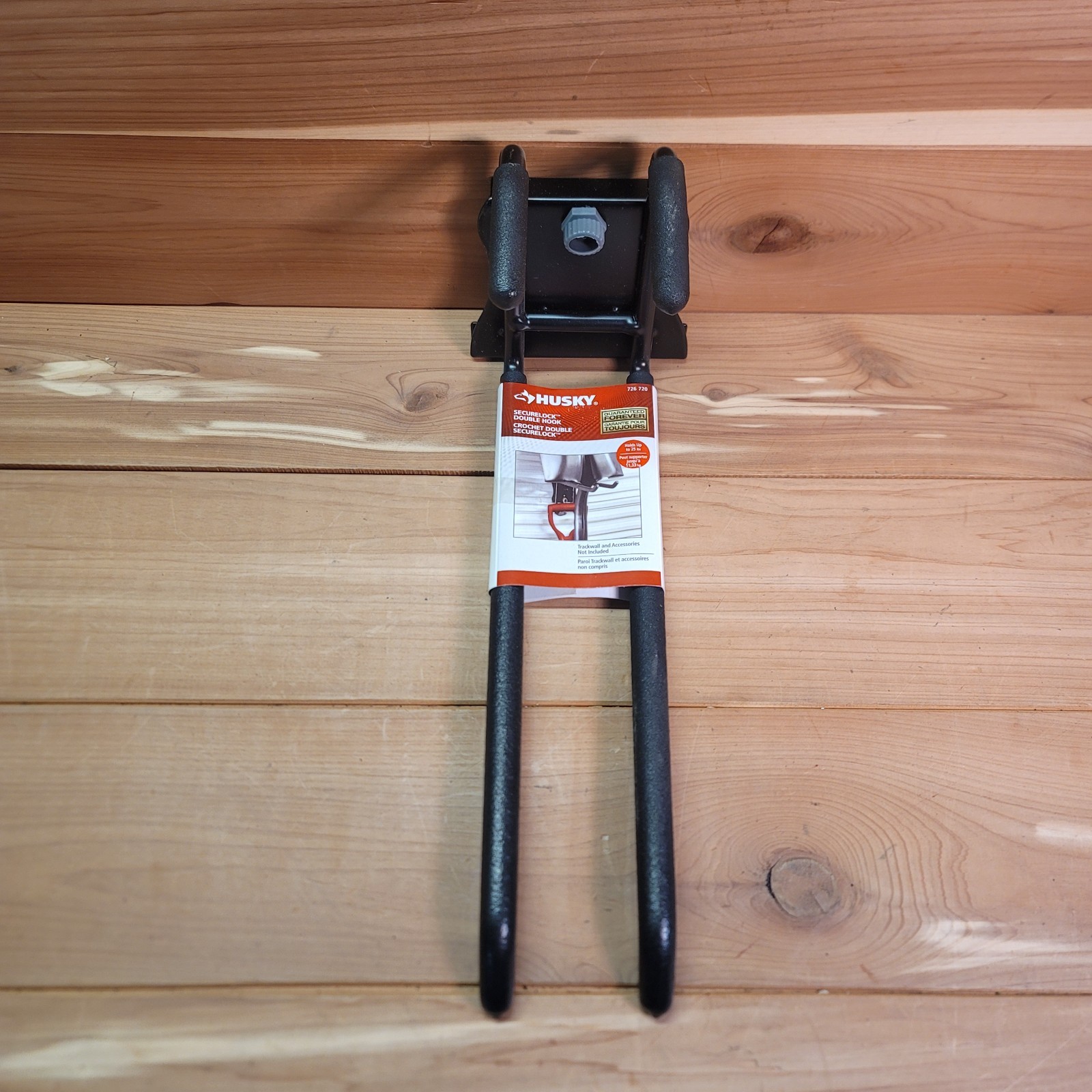 Husky SecureLock Double Hook Trackwall Accessory Tool Storage THD204CAN