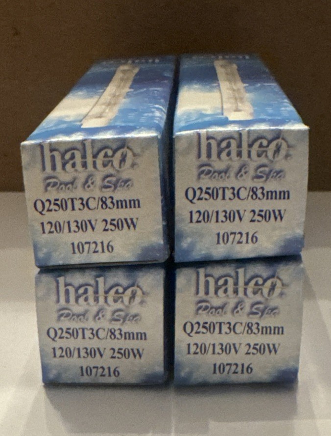 Halco Pool & Spa Lighting Q250 T3C / 83mm 120/130V 250W No. 107216 (Pack of 4)