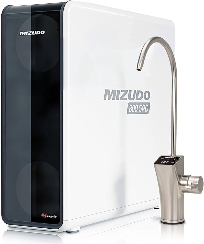 800GPD Ro Water Filtration System, MIZUDO 9 Stage Tankless Reverse