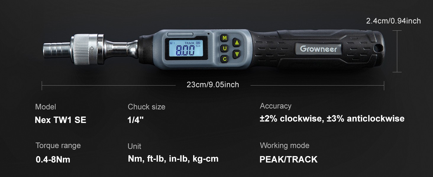 Upgraded Digital Torque Screwdriver, 3.5-70.8 In-lbs/0.4-8 Nm, 1/4” Drive Inch