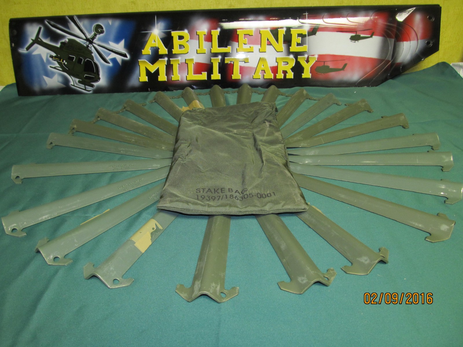 Military Tent Stakes 12″ Green Antenna Stakes 12″ Aluminum Pkg of 12, 16, 24