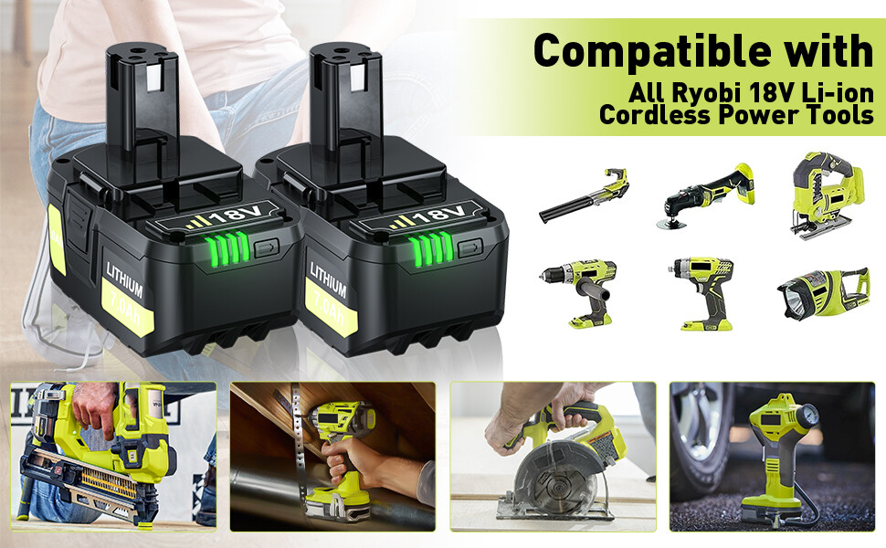 For RYOBI Battery PBP005 BP003 P197 LITHIUM 18 VOLT 4Ah 6Ah 2Ah Battery NEW