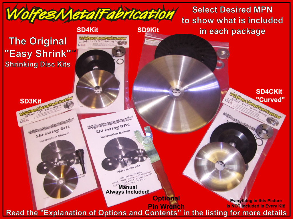 The Original “Easy Shrink”™ Shrinking Disc Kits! 3″, 4.5″ & 9”, ALL KIT OPTIONS