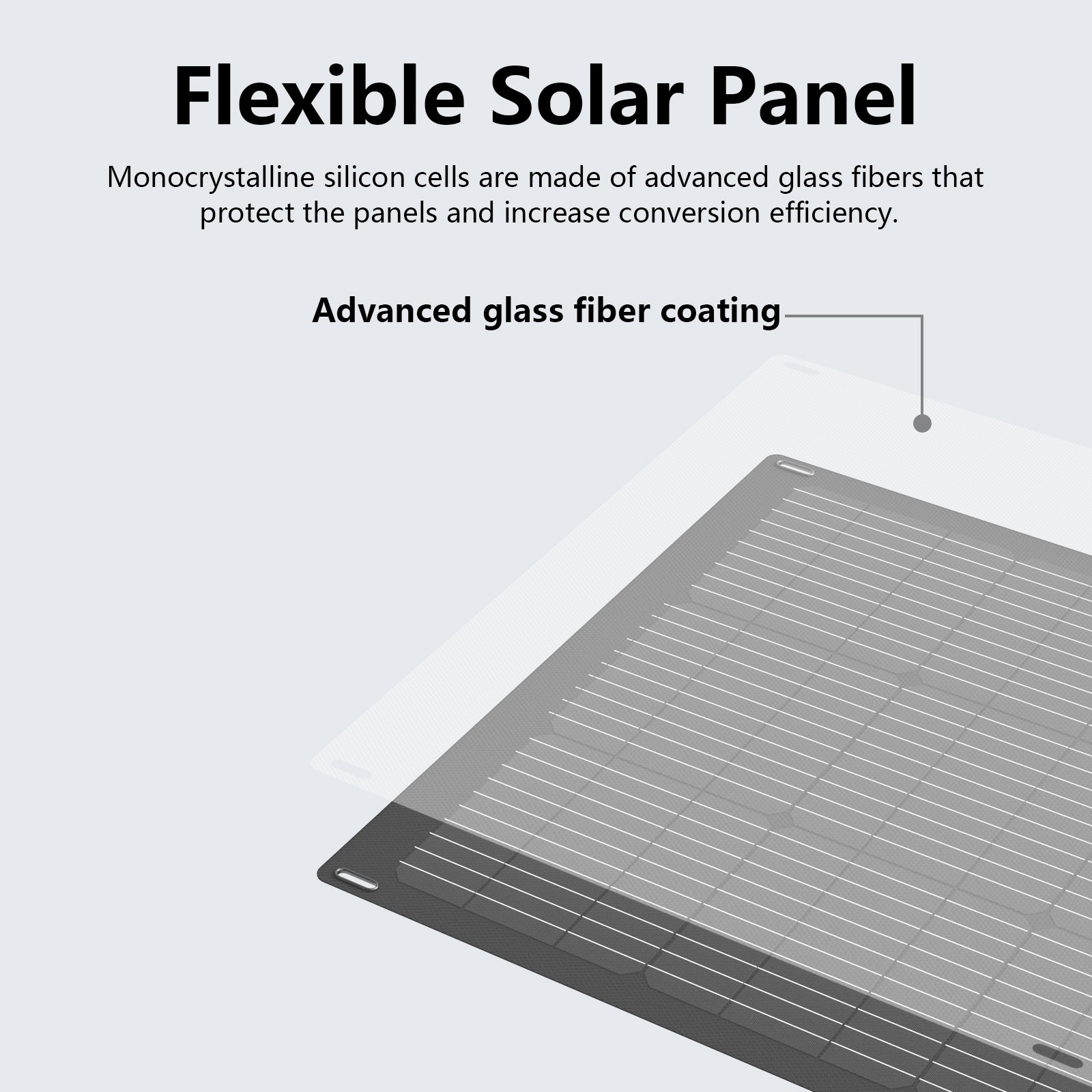 100W Flexible Solar Panel Dual Fiberglass Lightweight for Camper Van Off Grid